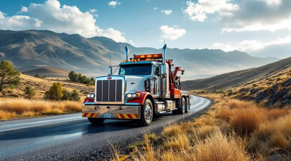 A professional heavy-duty wrecker truck performing a precision winch recovery on a Victoria roadside.