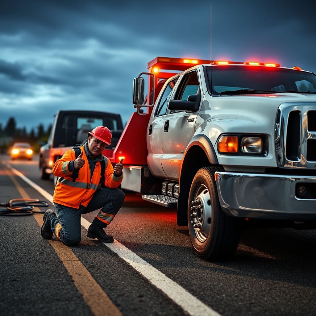 A close-up of a tow truck's winch cable and hook, representing the specialized recovery equipment used in Sooke.